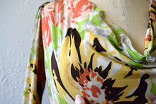 Load image into Gallery viewer, 1930s silk gown . vintage 30s floral print dress