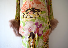 Load image into Gallery viewer, 1930s silk gown . vintage 30s floral print dress
