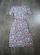 Load image into Gallery viewer, 1930s rayon dress . vintage late 30s floral print dress