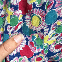 Load image into Gallery viewer, 1930s rayon dress . vintage late 30s floral print dress
