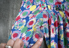 Load image into Gallery viewer, 1930s rayon dress . vintage late 30s floral print dress