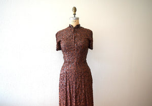 1940s Ceil Chapman dress . vintage sequin dress