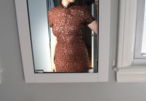 1940s Ceil Chapman dress . vintage sequin dress