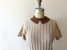 Load image into Gallery viewer, 1940s knit top . vintage 40s wool knit sweater
