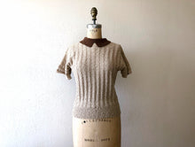 Load image into Gallery viewer, 1940s knit top . vintage 40s wool knit sweater