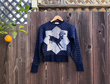 Load image into Gallery viewer, 1940s reindeer sweater . vintage 40s ski sweater . size small to xl
