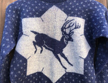 Load image into Gallery viewer, 1940s reindeer sweater . vintage 40s ski sweater . size small to xl