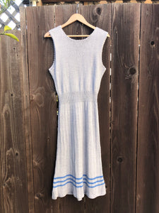 1940s pinafore knit dress . vintage 40s dress . size small to xl