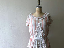 Load image into Gallery viewer, Vintage 1920s dress . antique striped dress