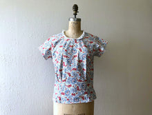 Load image into Gallery viewer, 1940s top . vintage 40s print blouse
