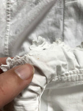 Load image into Gallery viewer, Antique cotton top . vintage white ruffled top