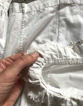 Load image into Gallery viewer, Antique cotton top . vintage white ruffled top