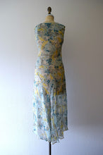 Load image into Gallery viewer, 1920s 1930s chiffon dress . vintage floral print dress