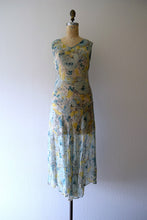 Load image into Gallery viewer, 1920s 1930s chiffon dress . vintage floral print dress