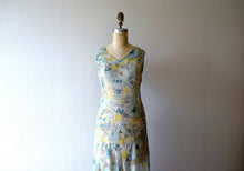 Load image into Gallery viewer, 1920s 1930s chiffon dress . vintage floral print dress