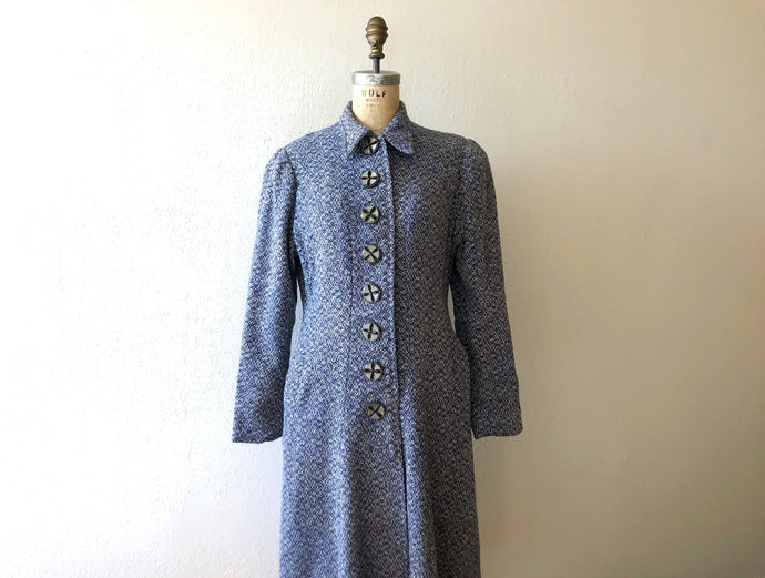 1930s coat . vintage 30s 40s wool jacket