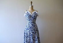 Load image into Gallery viewer, 1930s cotton gown and bolero . vintage 30s dress