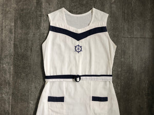 RESERVED . 1930s sportswear dress . vintage 30s nautical dress . size xs to s
