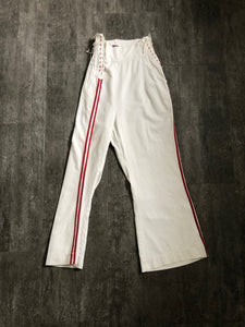 1930s sportswear pants . vintage 30s lace up pants . size l to xl