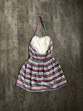 Load image into Gallery viewer, 1950s playsuit . vintage 50s smocked swimsuit . size s to m