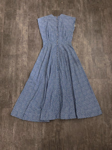 1940s polka dot dress . vintage 40s dress