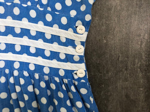 1950s polka dot dress . vintage 50s dress . size m/l to l