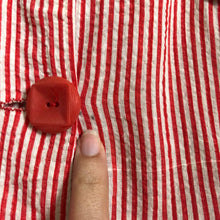 Load image into Gallery viewer, 1940s striped seersucker top . vintage 40s blouse . size s to s/m