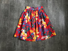 Load image into Gallery viewer, 1940s skirt . vintage 40s colorful skirt . size s to s/m