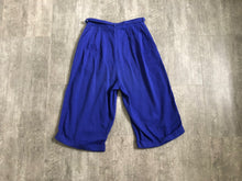 Load image into Gallery viewer, 1950s blue capris . vintage sportswear pedal pushers . size m to m/l