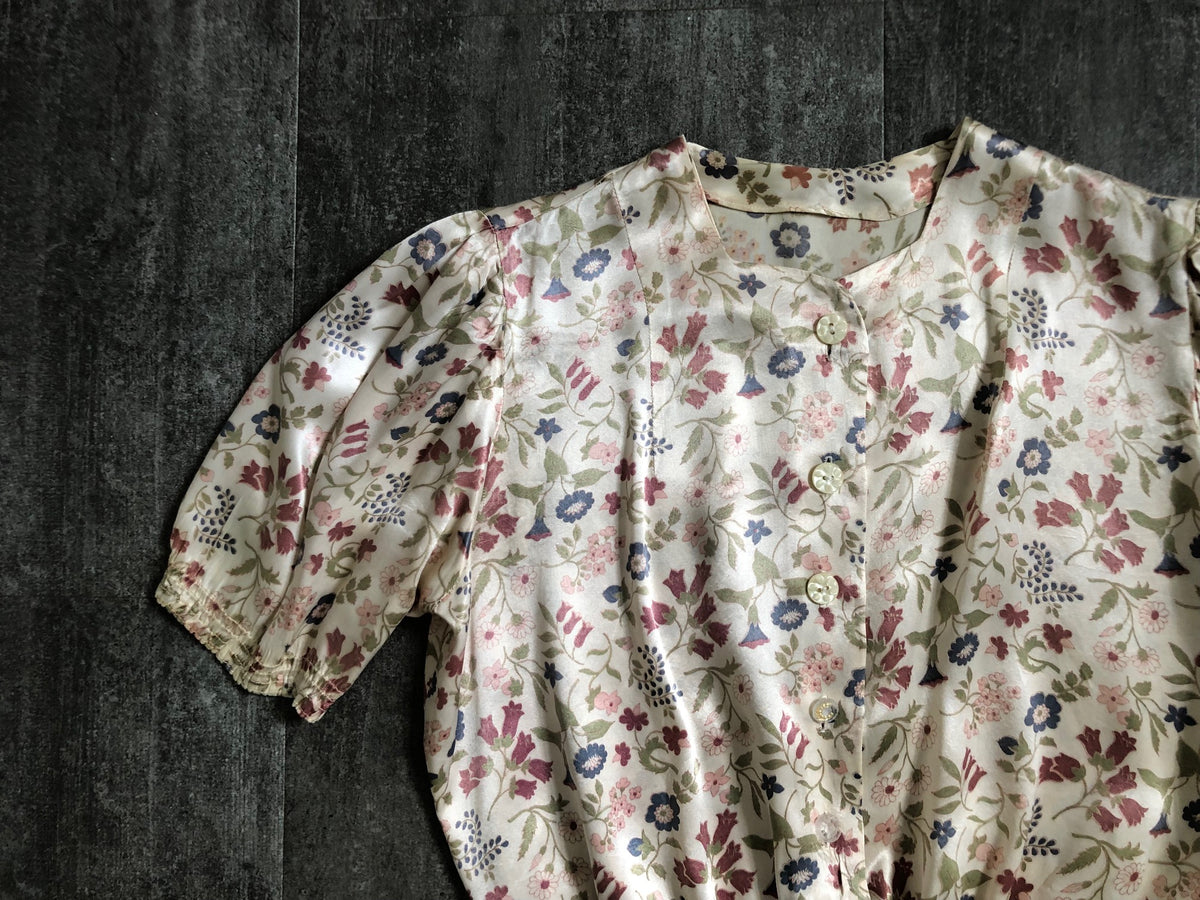 1930s satin blouse . vintage 30s top . size s – bluefennel