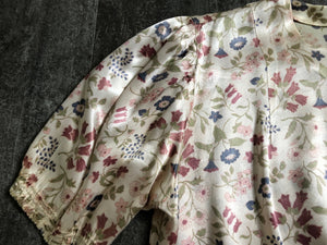 1930s satin blouse . vintage 30s top . size s