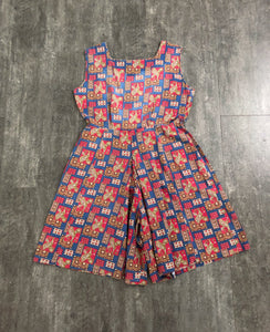 1950s romper . vintage 50s zip front playsuit