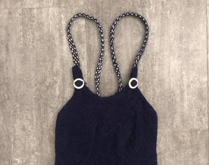 1930s swimsuit . vintage 30s knit bathing suit