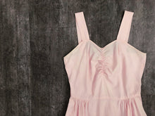 Load image into Gallery viewer, 1950s sundress . vintage 50s pink dress