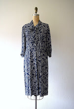 Load image into Gallery viewer, 1940s polka dot dress . vintage 40s rayon dress