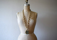 Load image into Gallery viewer, 1930s celluloid necklace . vintage 30s chain pendant necklace