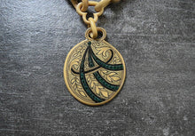 Load image into Gallery viewer, 1930s celluloid necklace . vintage 30s chain pendant necklace
