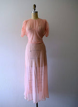 Load image into Gallery viewer, Vintage 1930s dress . 30s silk chiffon dress