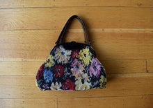 Load image into Gallery viewer, 1960s tapestry handbag . vintage 60s floral purse