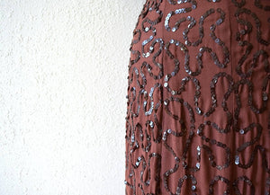 1940s Ceil Chapman dress . vintage sequin dress