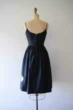 Load image into Gallery viewer, Vintage 1950s sundress . black apple appliqués dress