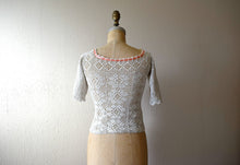Load image into Gallery viewer, 1920s crochet top . antique crochet top