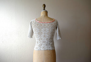 1920s crochet top . antique crochet top