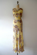 Load image into Gallery viewer, 1930s floral chiffon dress . vintage 30s gown