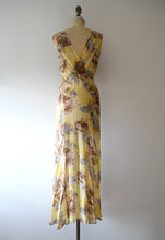 Load image into Gallery viewer, 1930s floral chiffon dress . vintage 30s gown