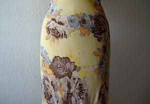 1930s floral chiffon dress . vintage 30s gown