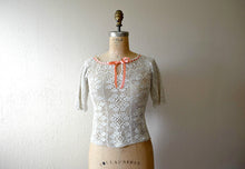 Load image into Gallery viewer, 1920s crochet top . antique crochet top