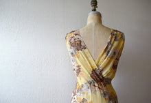 Load image into Gallery viewer, 1930s floral chiffon dress . vintage 30s gown