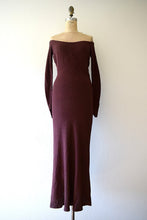 Load image into Gallery viewer, 1930s knit gown . vintage 30s purple rayon knit dress