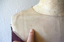 Load image into Gallery viewer, 1930s knit gown . vintage 30s purple rayon knit dress